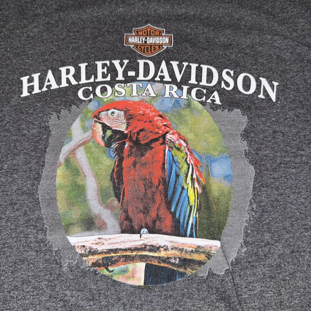 HARLEY DAVIDSON Costa Rica Grey Tshirt Size XL Good Used Condition - Picture 2 of 7